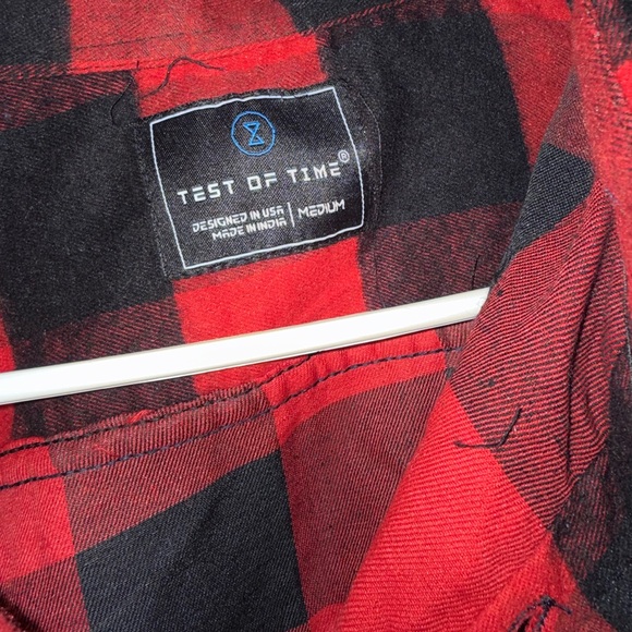 "Drip flannel" Plaid Women's Button Down Shirt - Picture 5 of 10